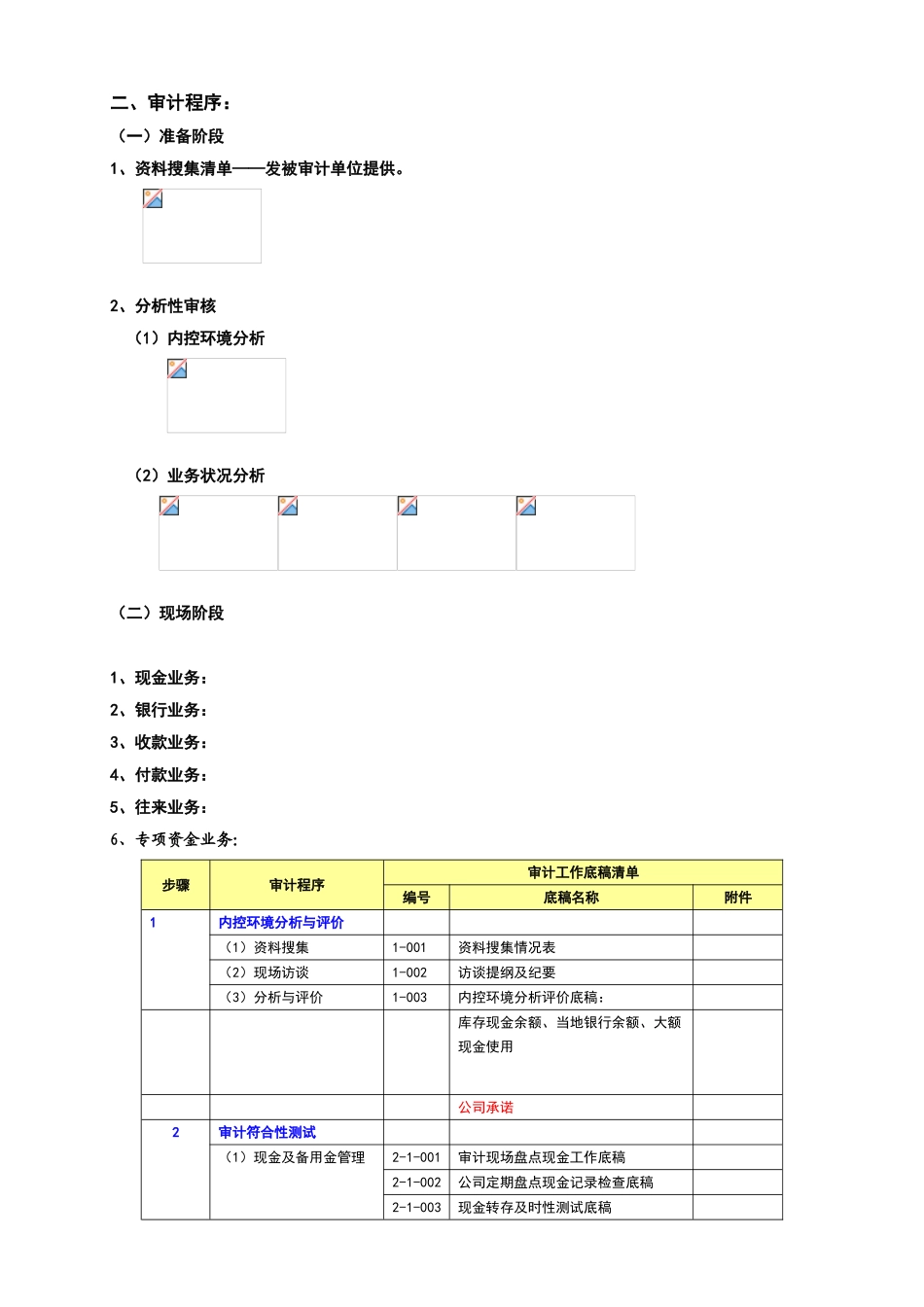 资金管理专项审计方案_第2页