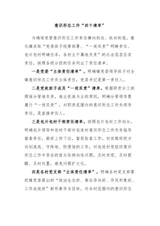 意识形态工作“四个清单”