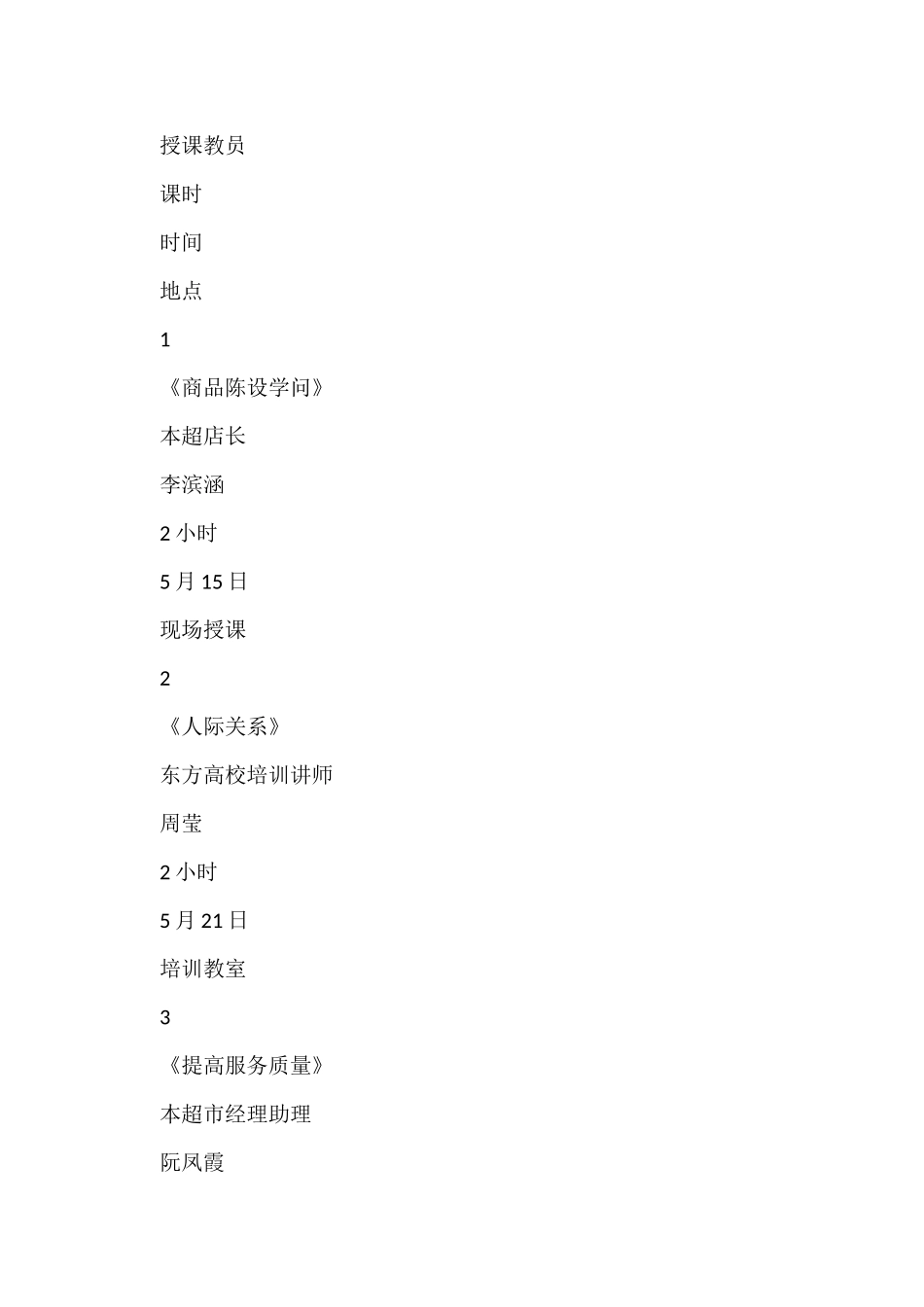 超市员工培训计划_第3页