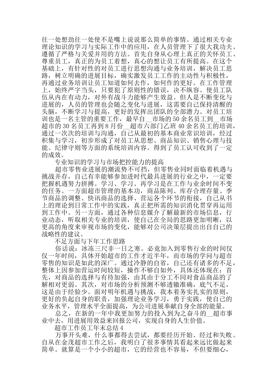 超市工作员工年末总结范文五篇_第3页