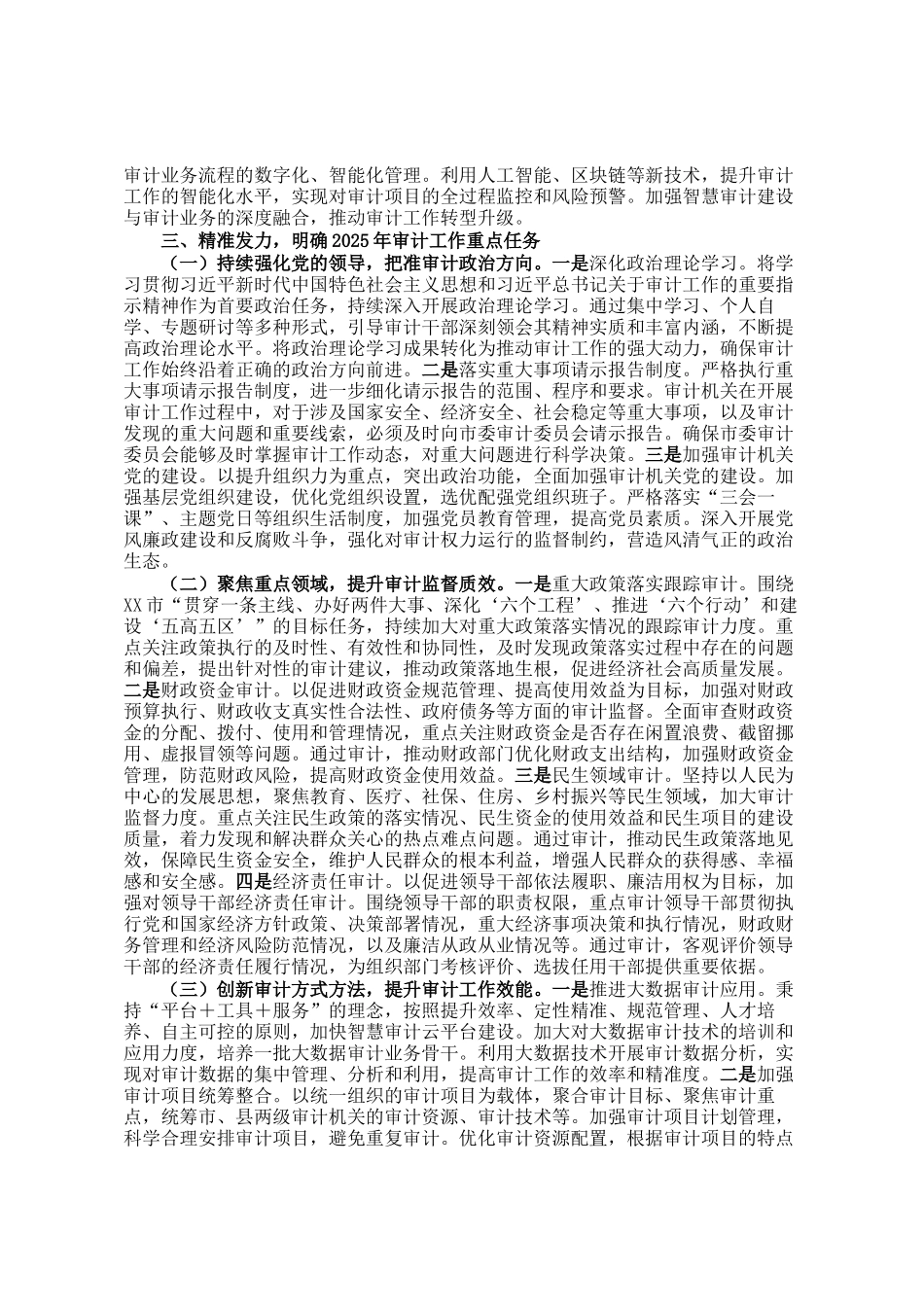 在2025年全市审计工作会议上的工作报告_第3页