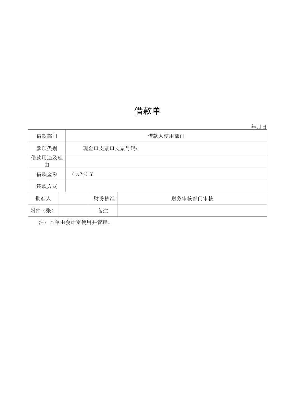 各种财务表格_第2页