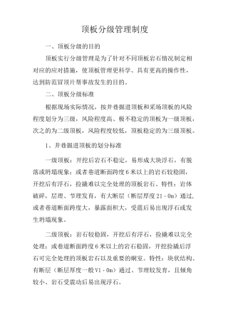 顶板分级管理制度(修订)