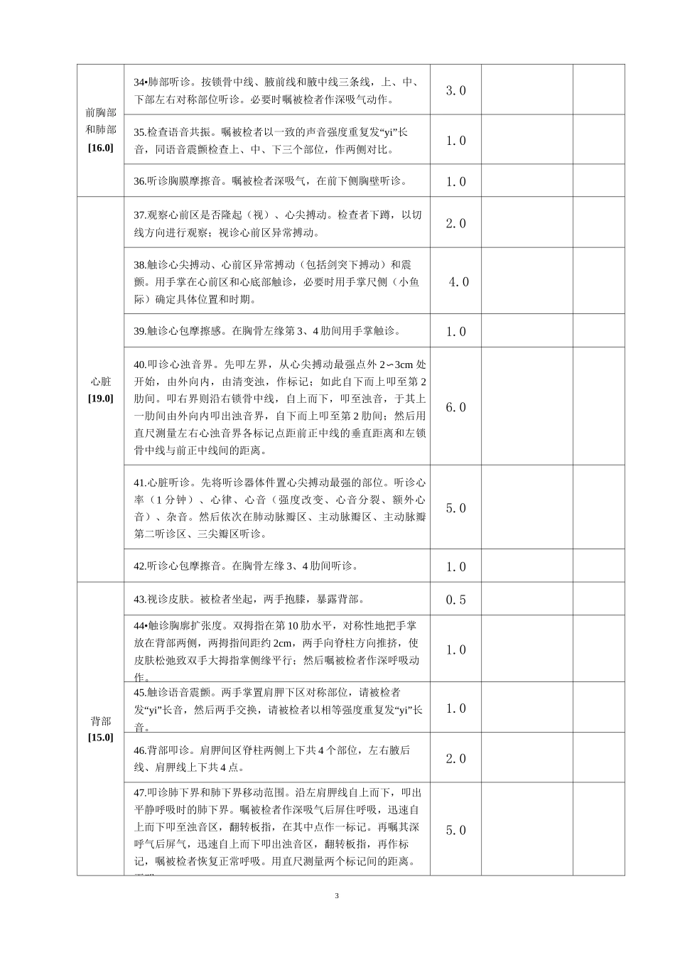 全身体格检查评分标准(全)_第3页