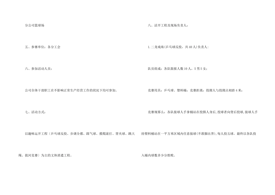 趣味运动会方案模板合集十篇_第2页