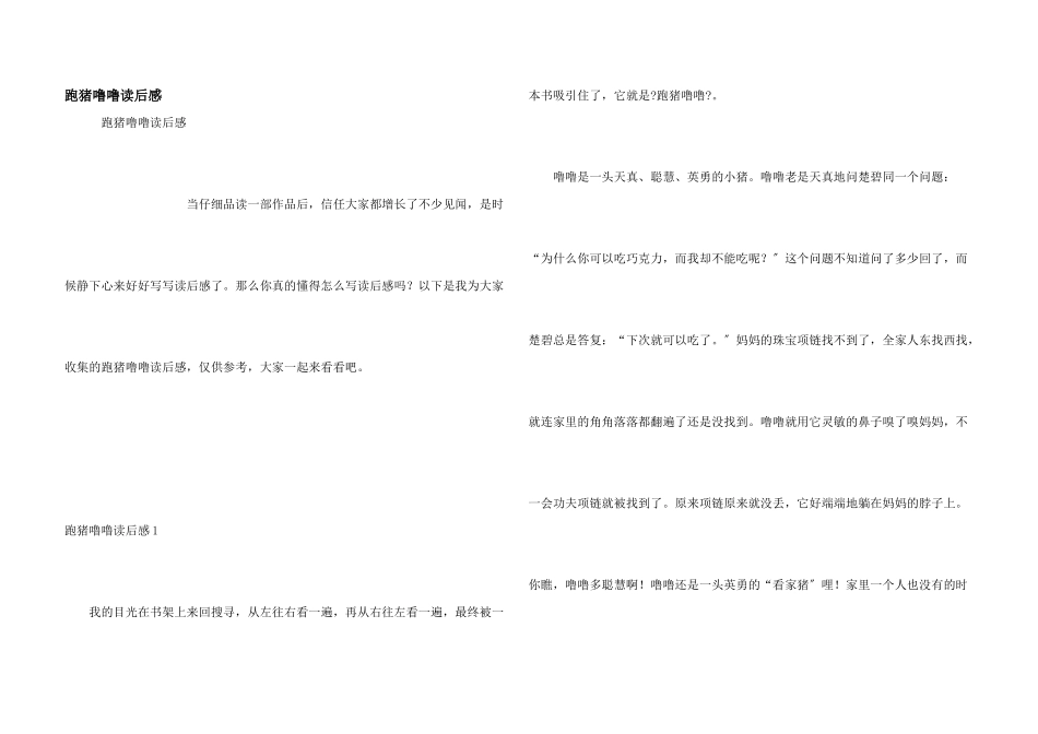 跑猪噜噜读后感_第1页