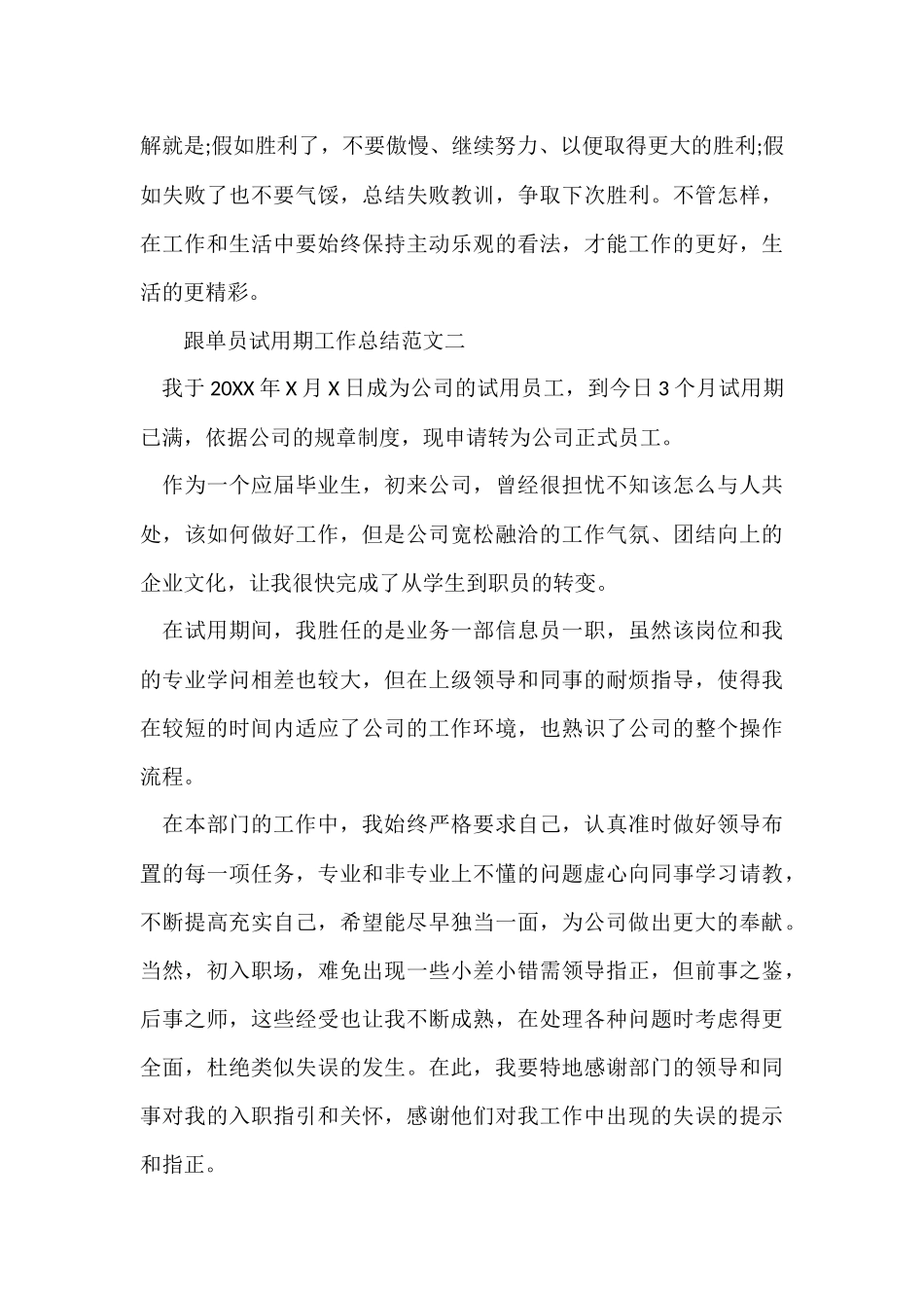 跟单员试用期工作总结3篇_第3页