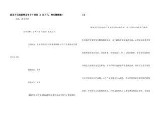 路易芬尼加盟费是多少？投资14.59万元