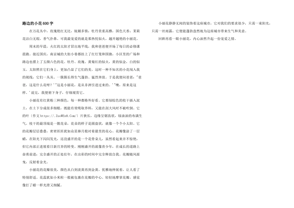 路边的小花600字_第1页
