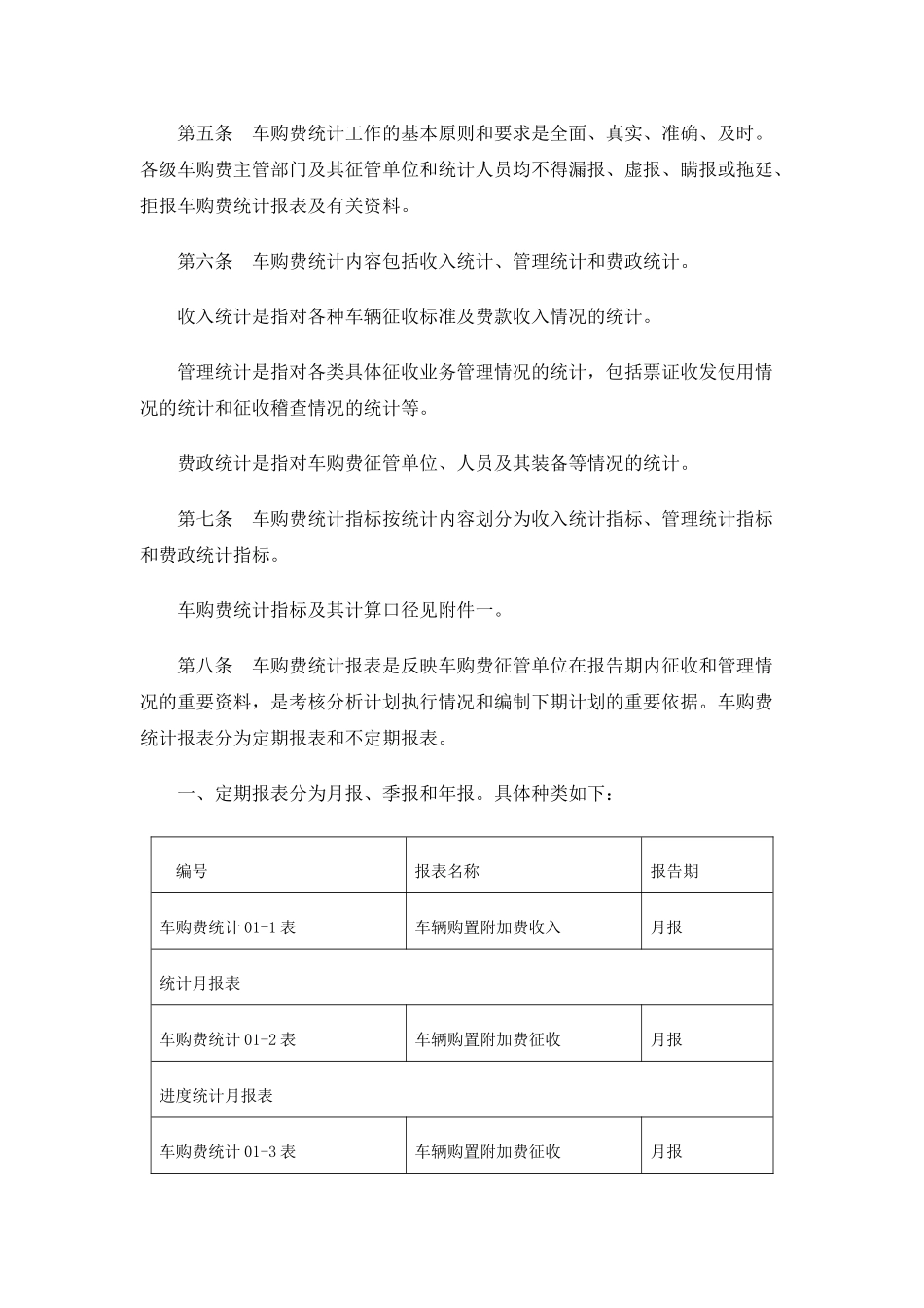 车辆购置附加费统计管理暂行规定_第2页