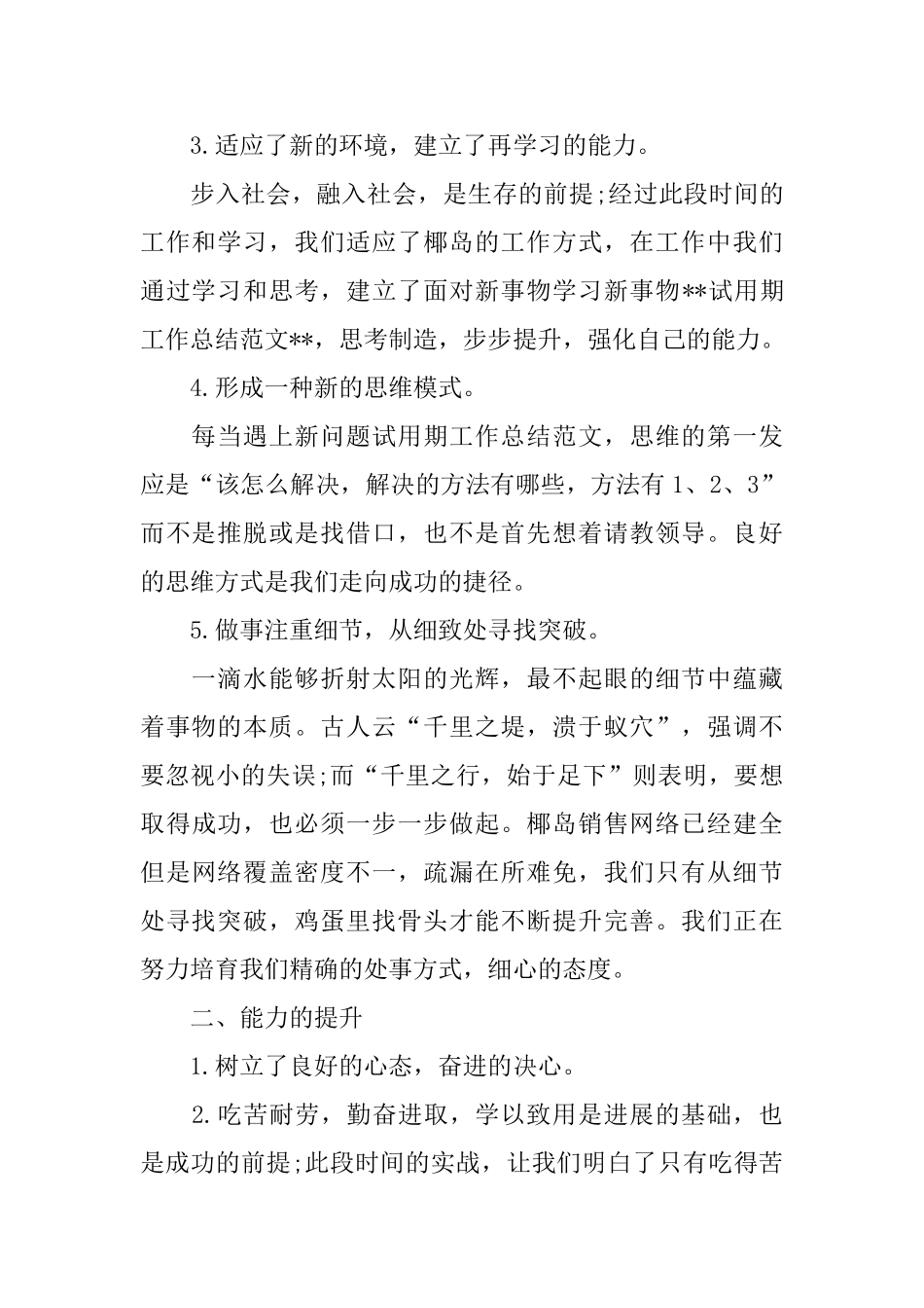 转正工作总结范本_第2页