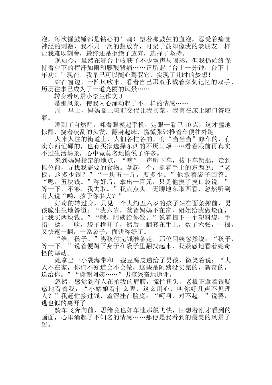 转身看风景小学生作文_第2页