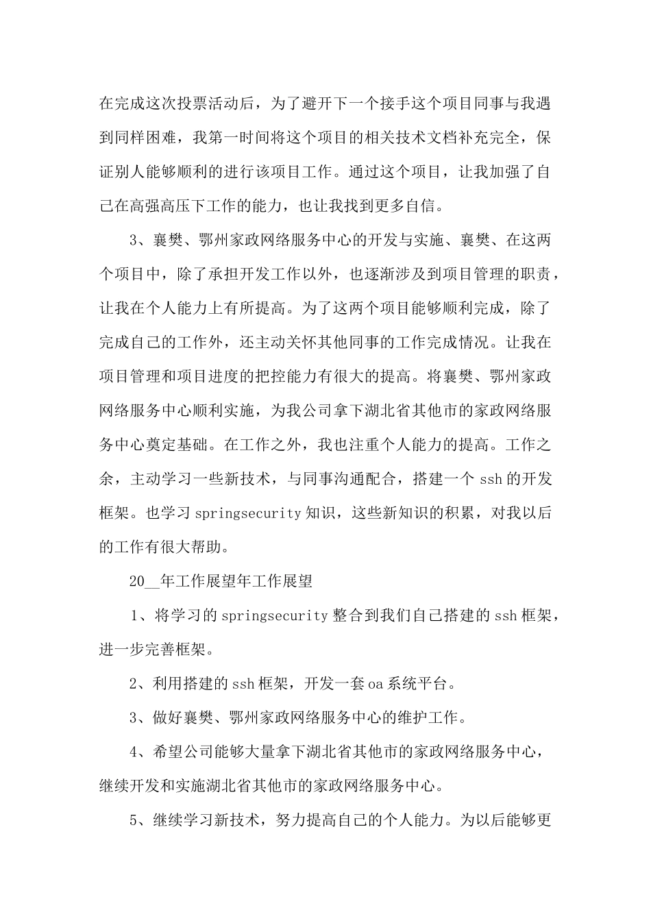 软件开发个人工作总结例文通用大全_第2页