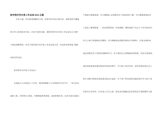 软件程序员年度工作总结2024五篇