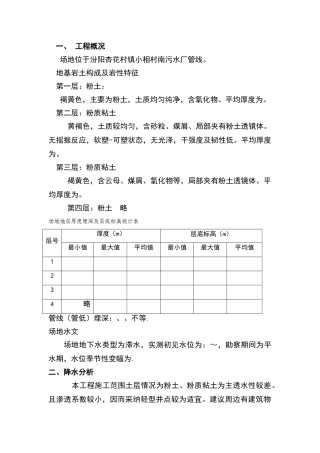 轻型井点真空降水施工方案