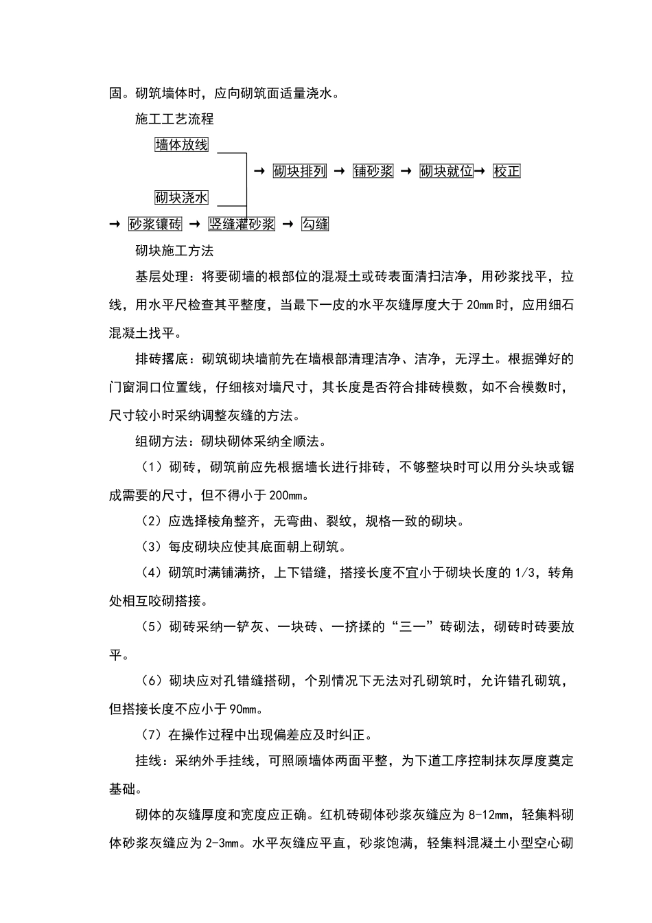 轻质砌块隔墙施工方案74739_第2页