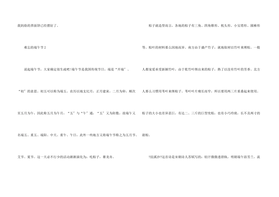 过一个难忘的端午节5篇_第3页