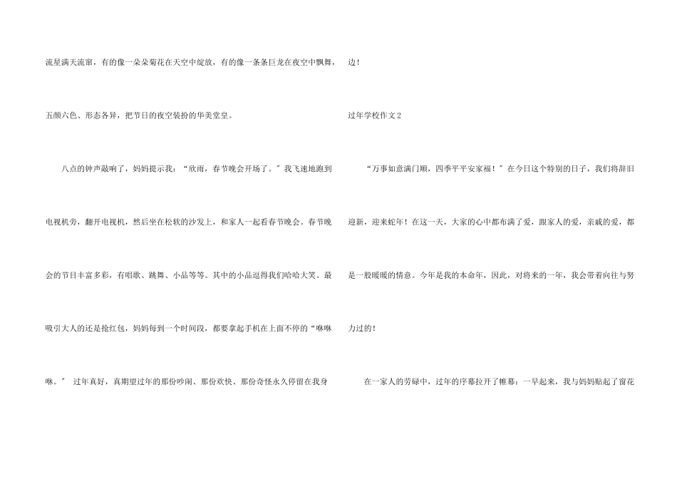 过年小学集锦15篇_第2页