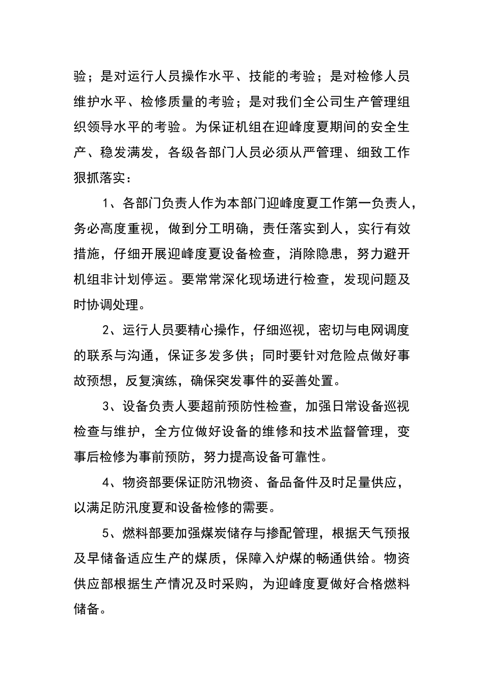 迎峰度夏工作落实措施_第2页