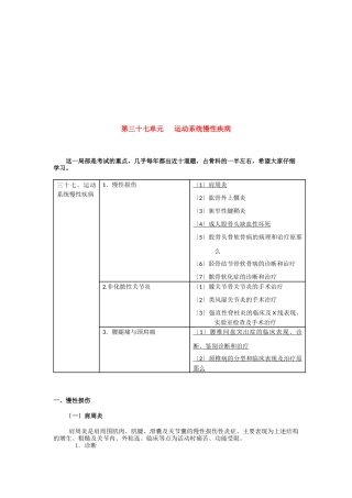 运动系统慢性疾病介绍