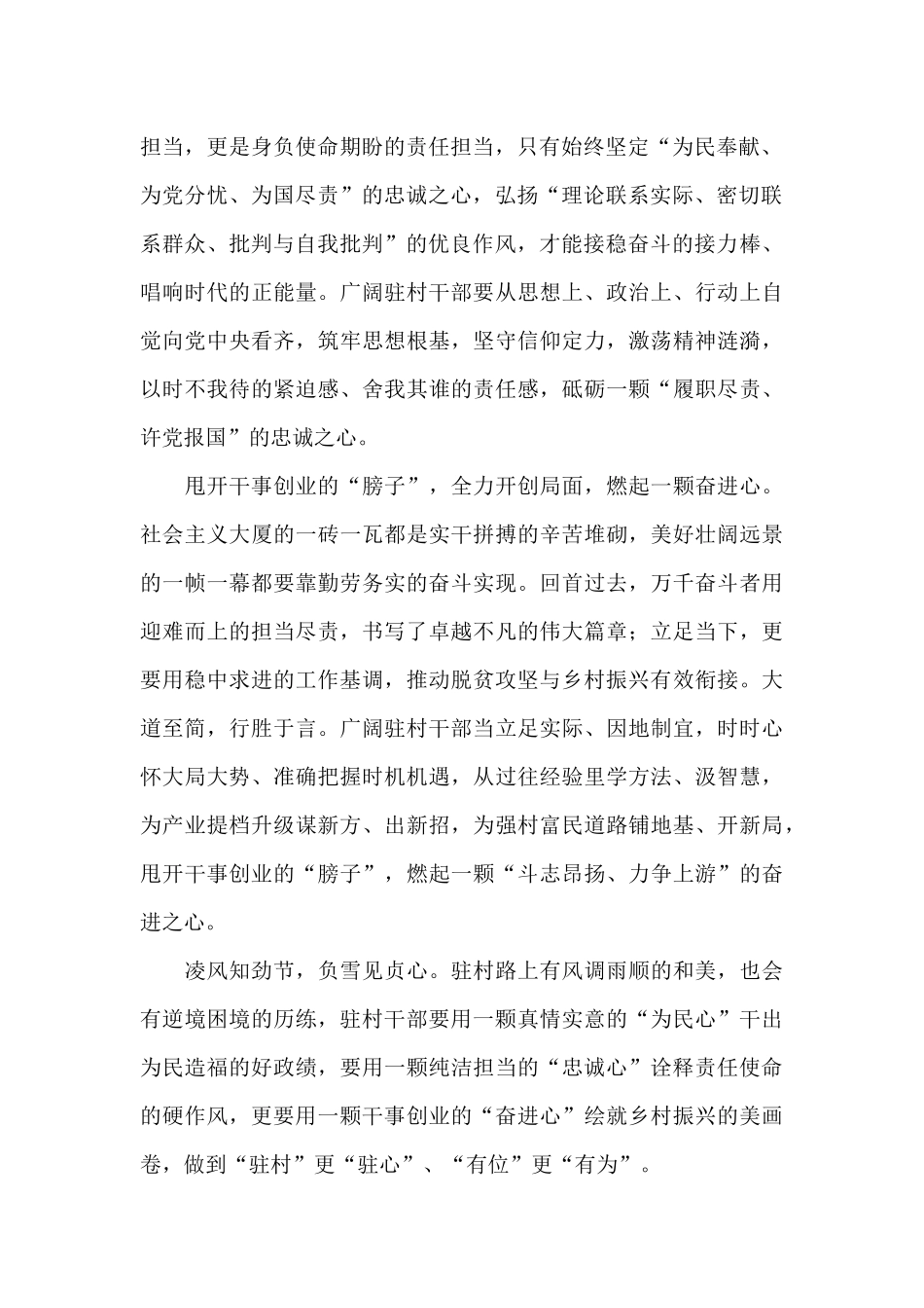 选好用好驻村第一书记、工作队感想六篇_第2页