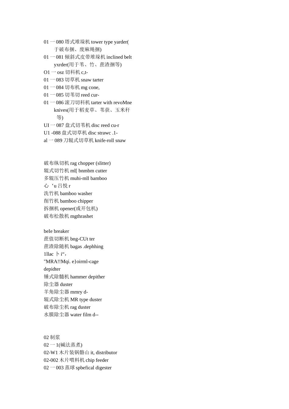 造纸机械设备名词中英文对照_第3页
