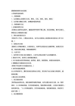 逻辑狗思维上课流程