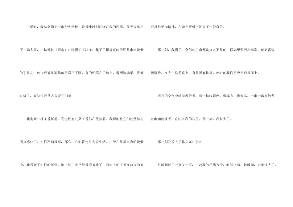 那一刻我长大了300字_第2页