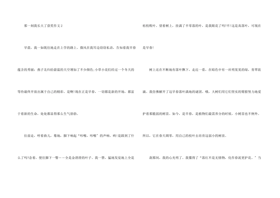 那一刻我长大了获奖六篇_第3页