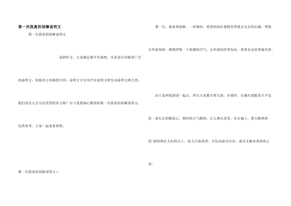那一次我真的很棒说明文_第1页