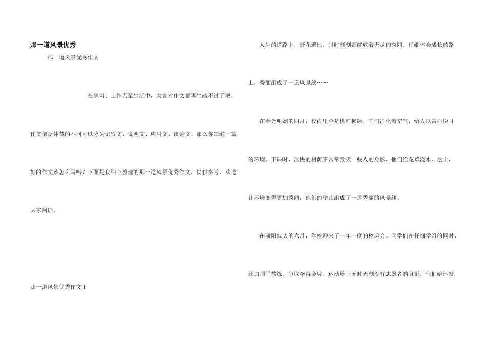 那一道风景优秀_第1页