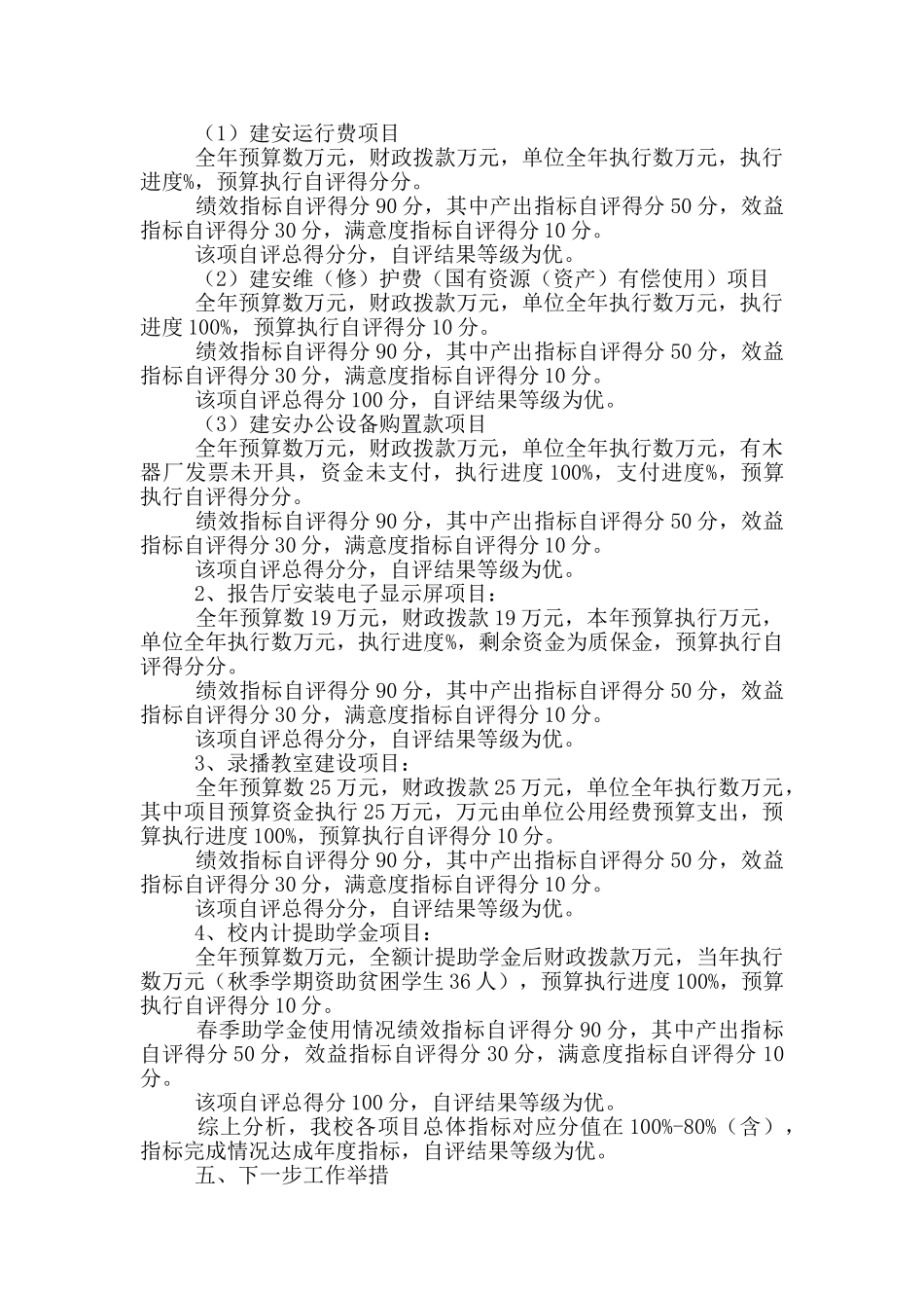 邯郸市建安中学2024年度财政项目支出绩效自评工作总结_第2页