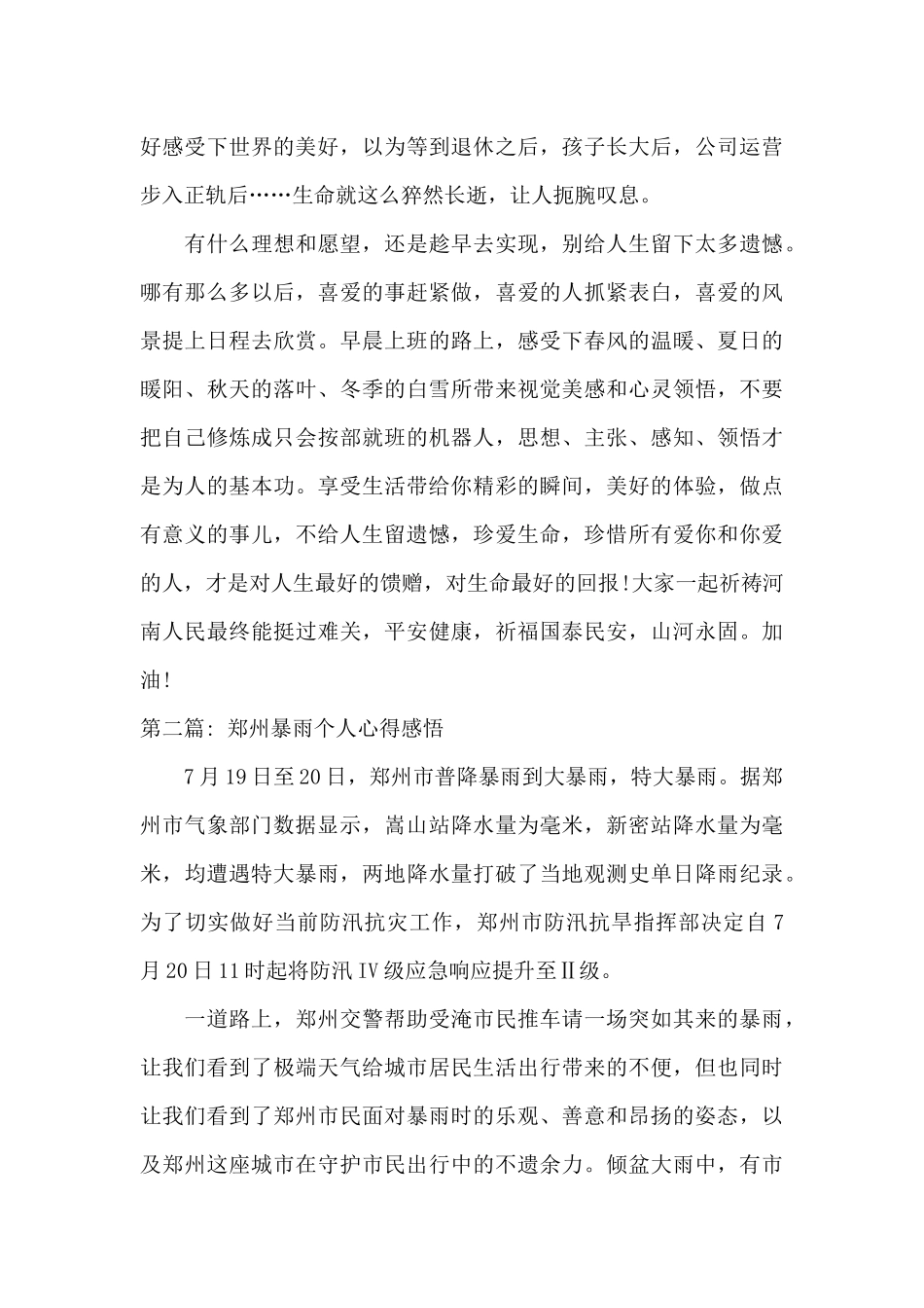 郑州暴雨个人心得感悟_第2页