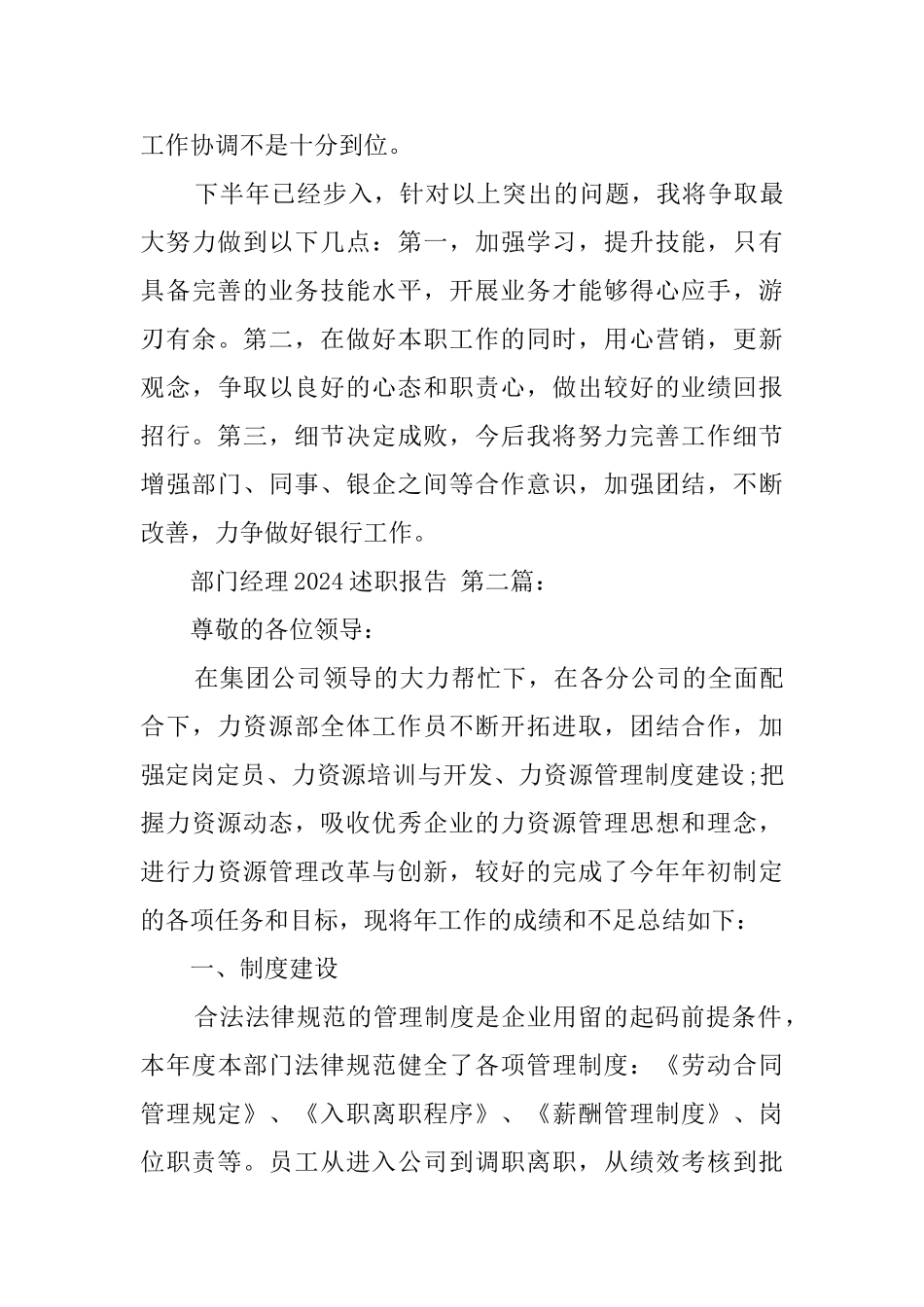 部门经理2024述职报告_第3页