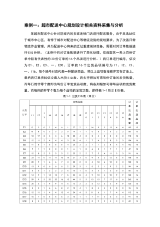 配送中心系统规划课程设计案例