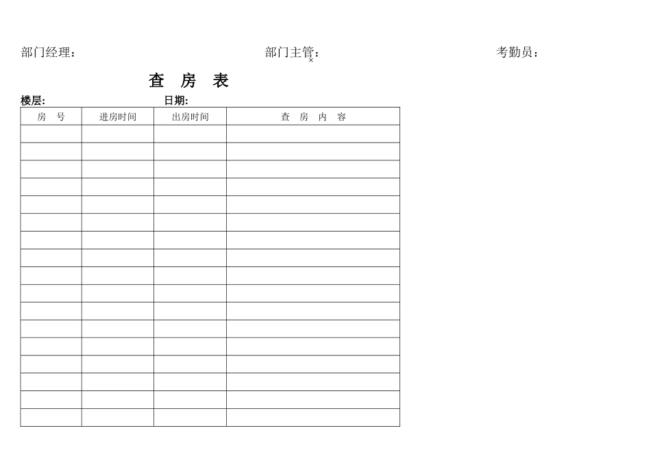 酒店必备表格大全_第2页
