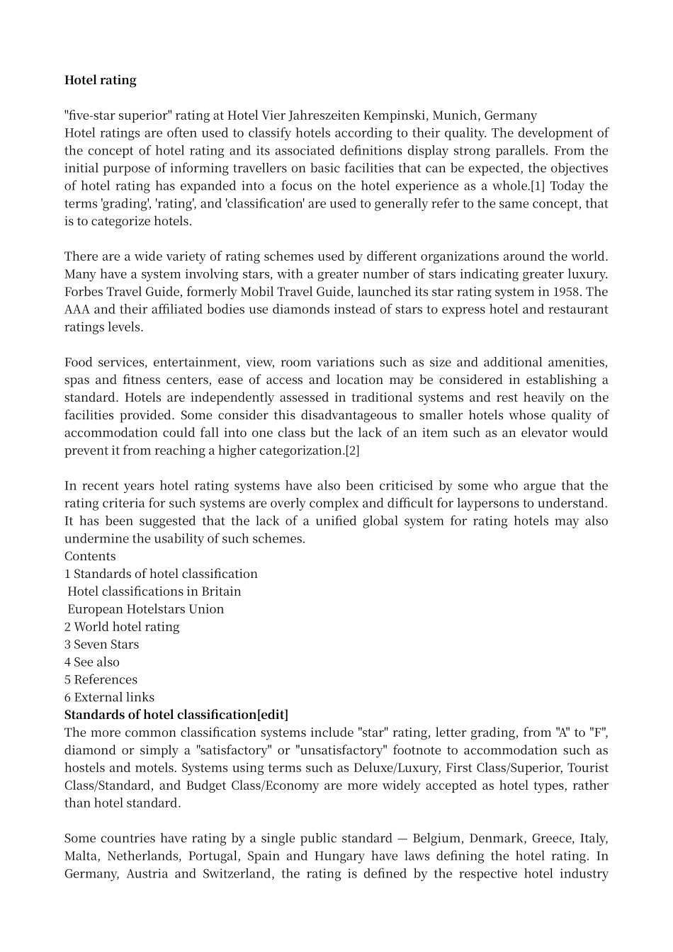 酒店星级标准Hotel_第1页