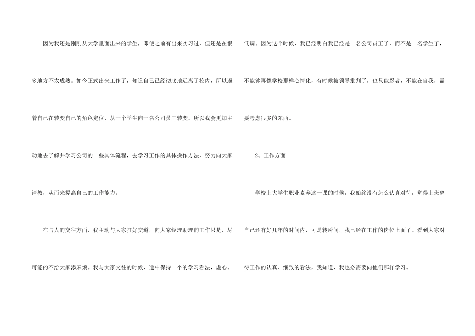 酒店经理助理试用期工作总结_第2页