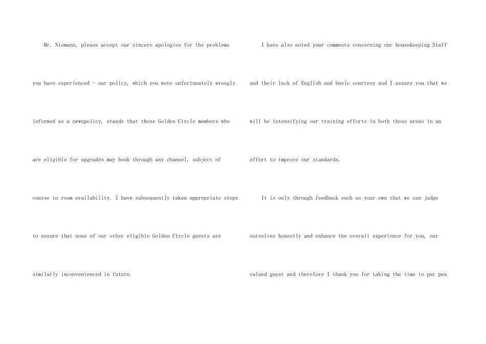 酒店英文道歉信_第2页