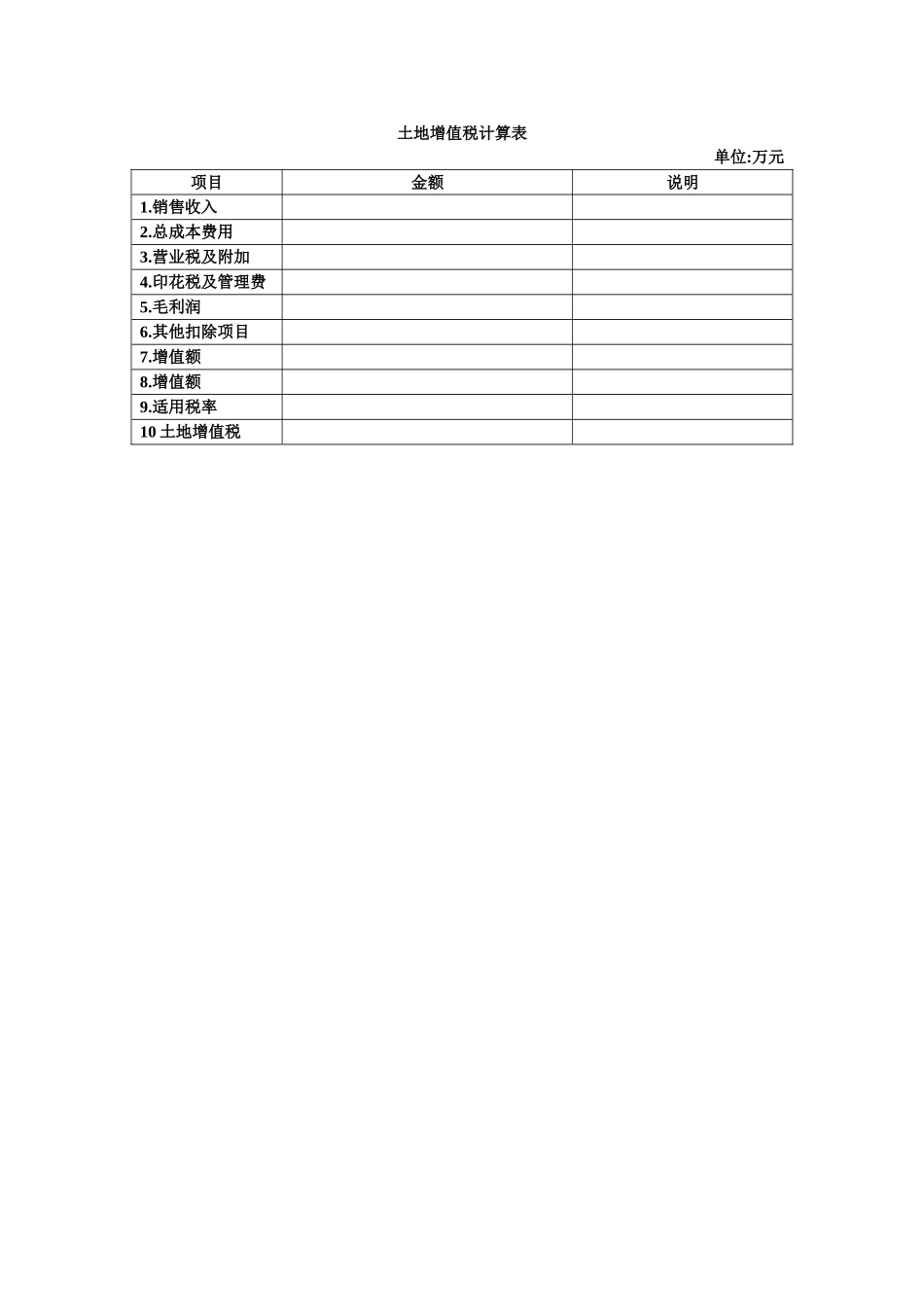 土地增值税计算表_第1页