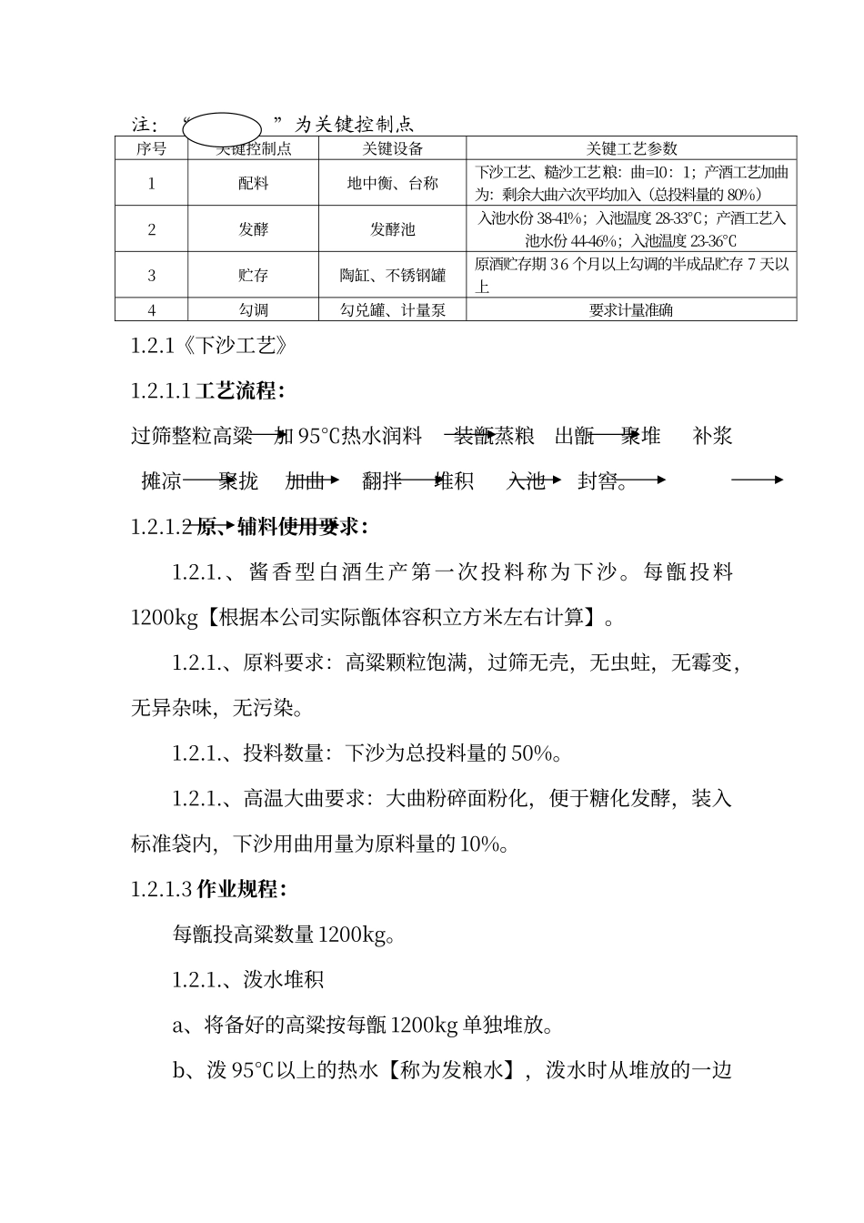 酱香型白酒生产工艺流程图及关键控制点_第2页
