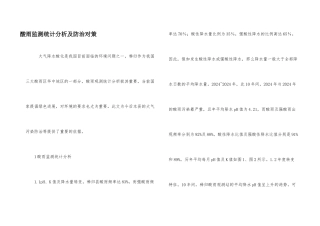 酸雨监测统计分析及防治对策