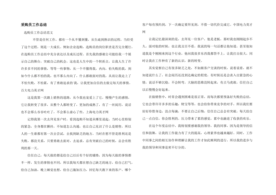 采购员工作总结-1_第1页