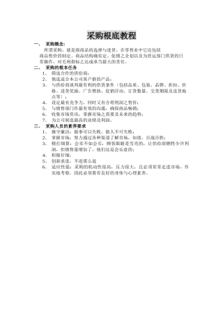 采购基础教程