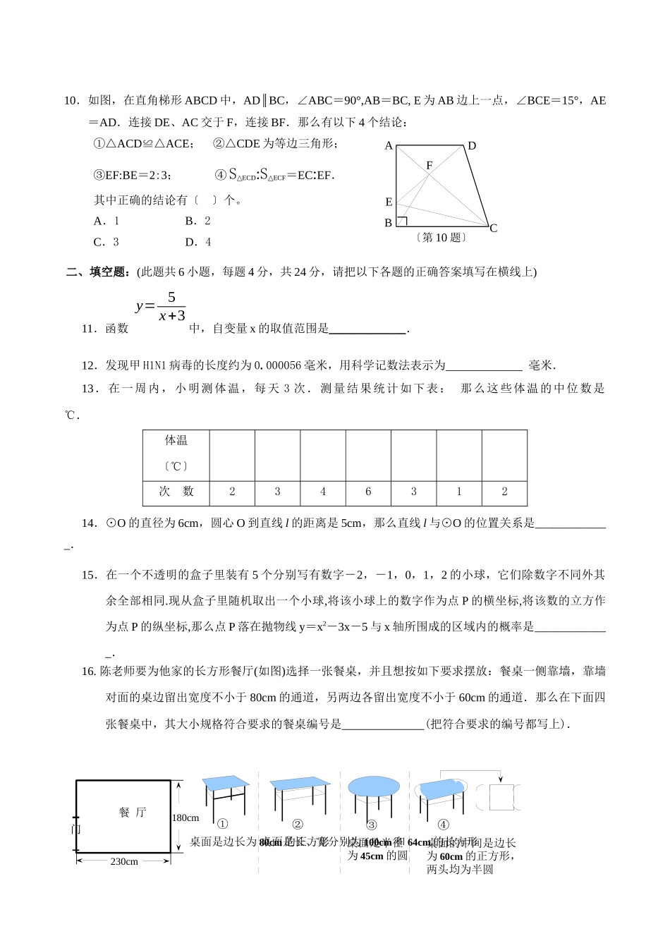 重庆市九龙坡区初XXXX级学生学业质量调研测试_第2页