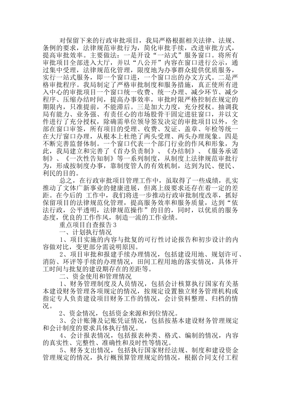 重点项目自查报告5篇_第3页