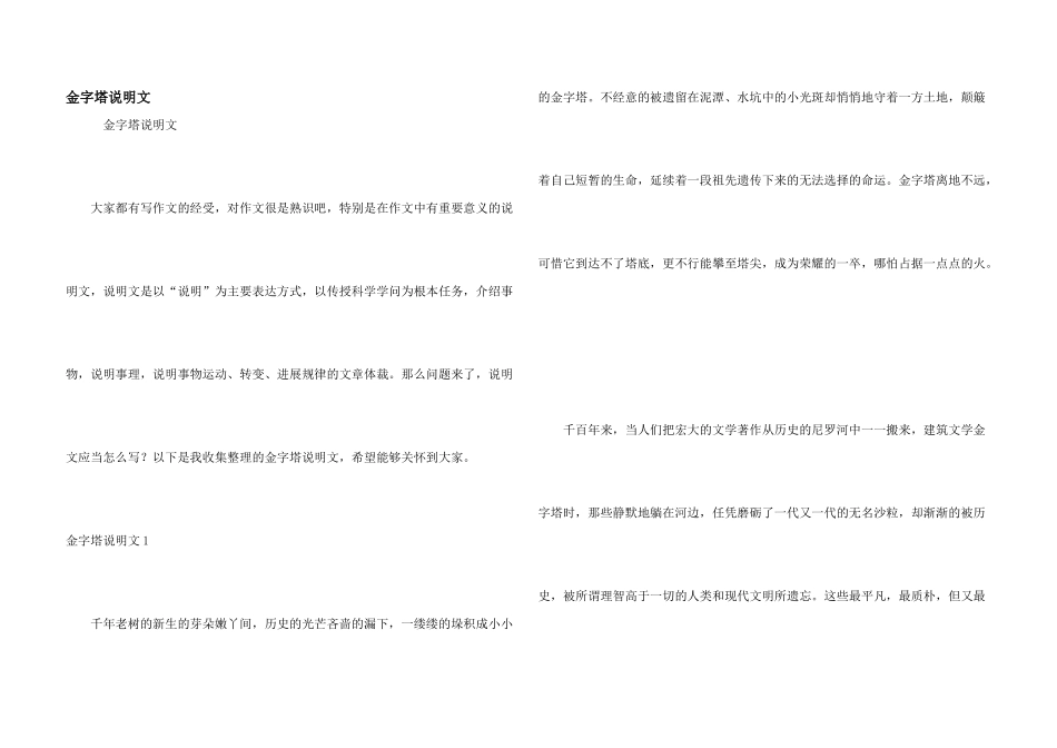 金字塔说明文_第1页