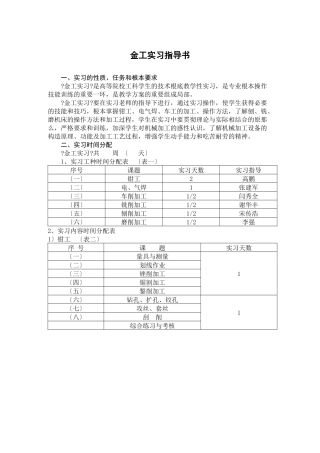 金工实习指导书