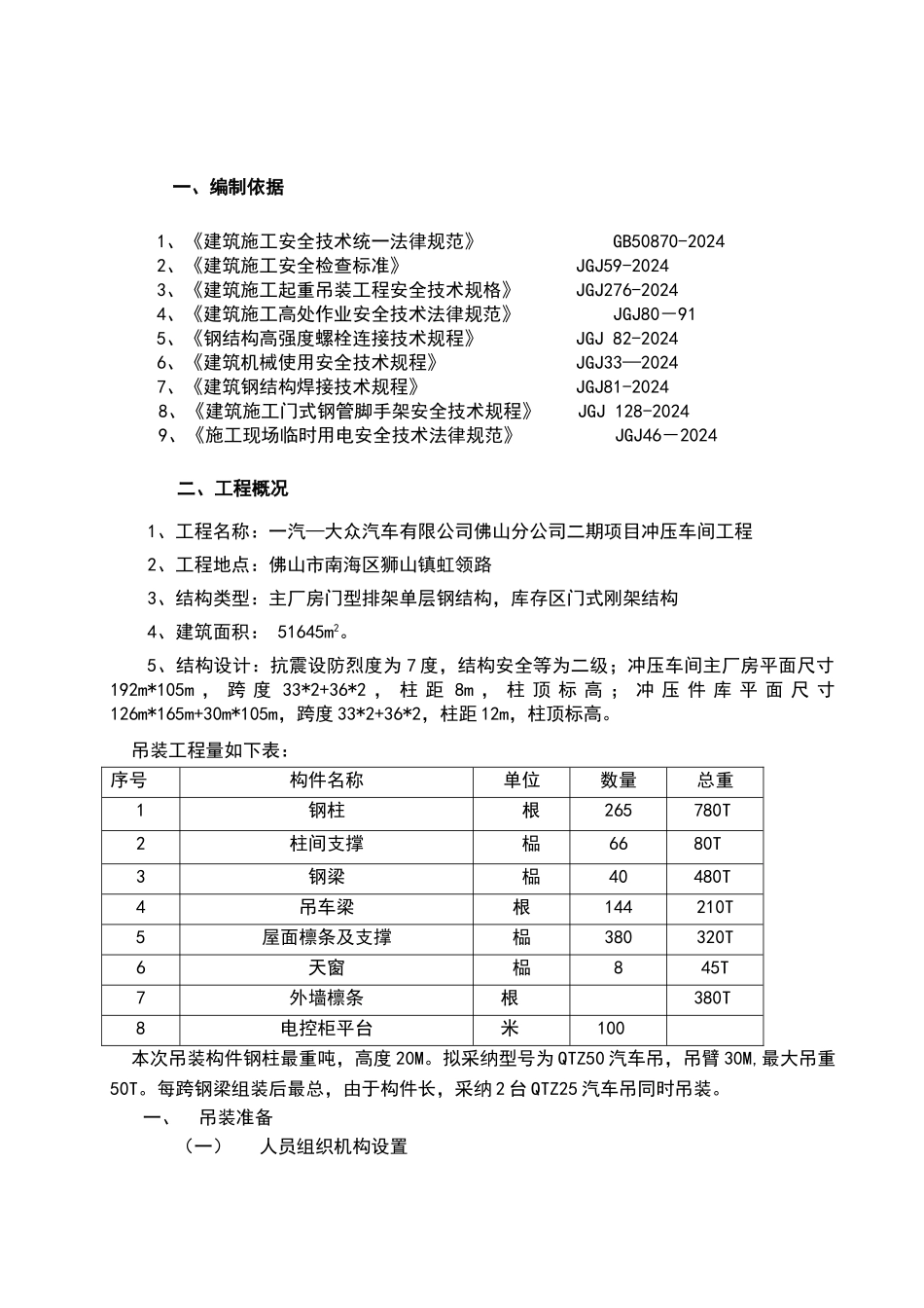 钢结构厂房吊装施工方案_第2页