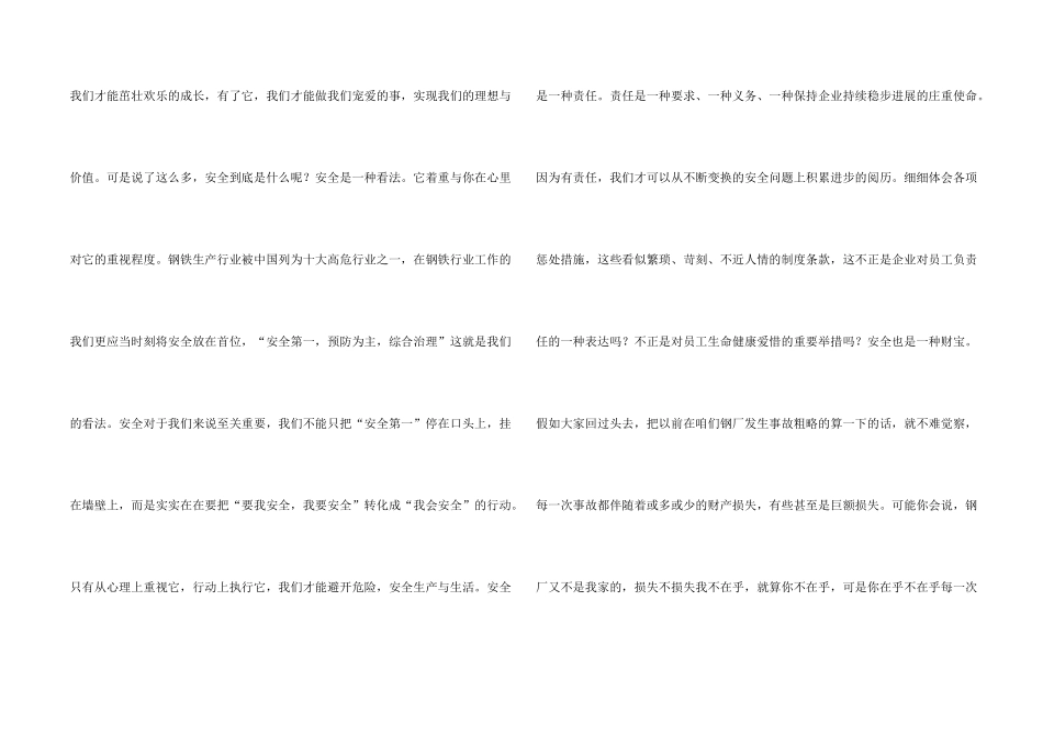 钢铁企业安全演讲稿_第2页